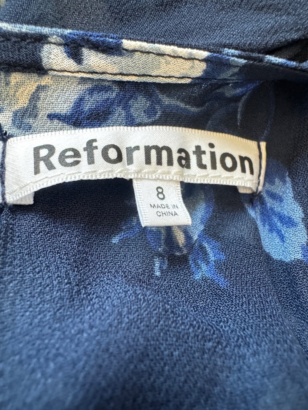 Reformation Doutzen Dress in Lotti, Size 8, Like New - Picture 9 of 13